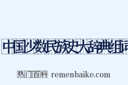 中国少数民族史大辞典组词是什么意思的图片